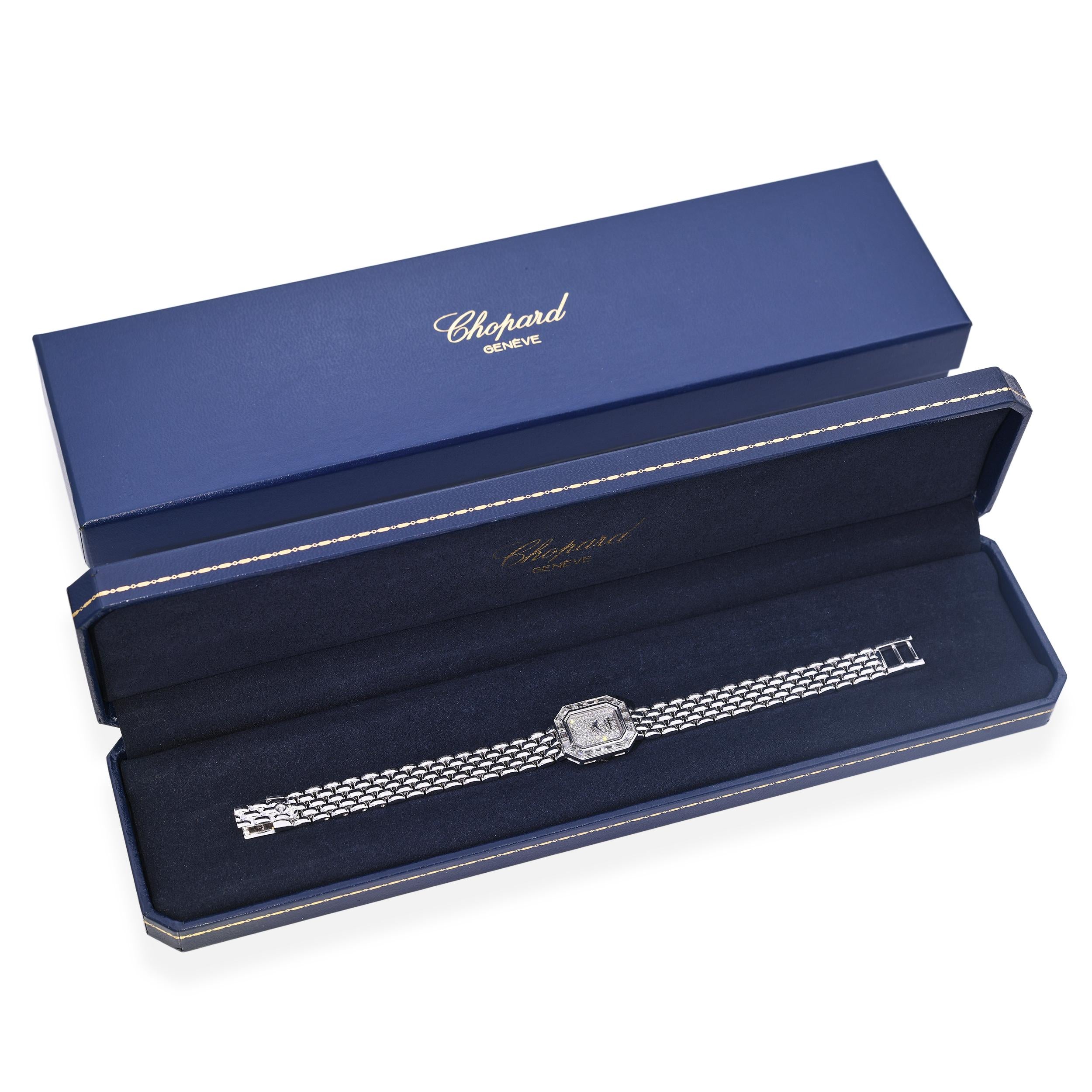Chopard 18k White Gold Diamond Bezel and Dial Ladies Watch