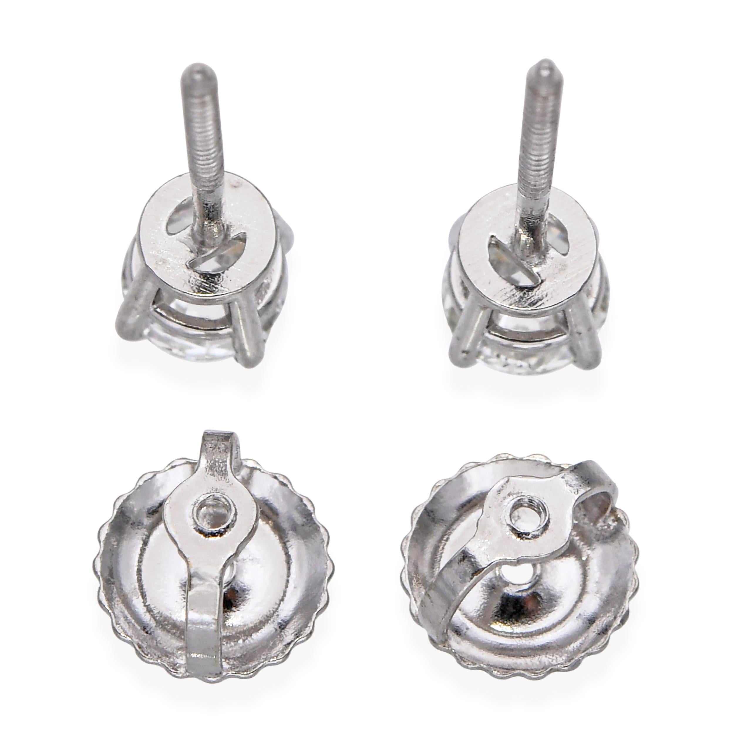 14K White Gold 0.45tcw I Si2 Diamond Stud Earrings