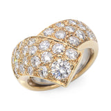 14k Yellow Gold 1.92tcw H Si1 Diamond Overlap Pave Ring