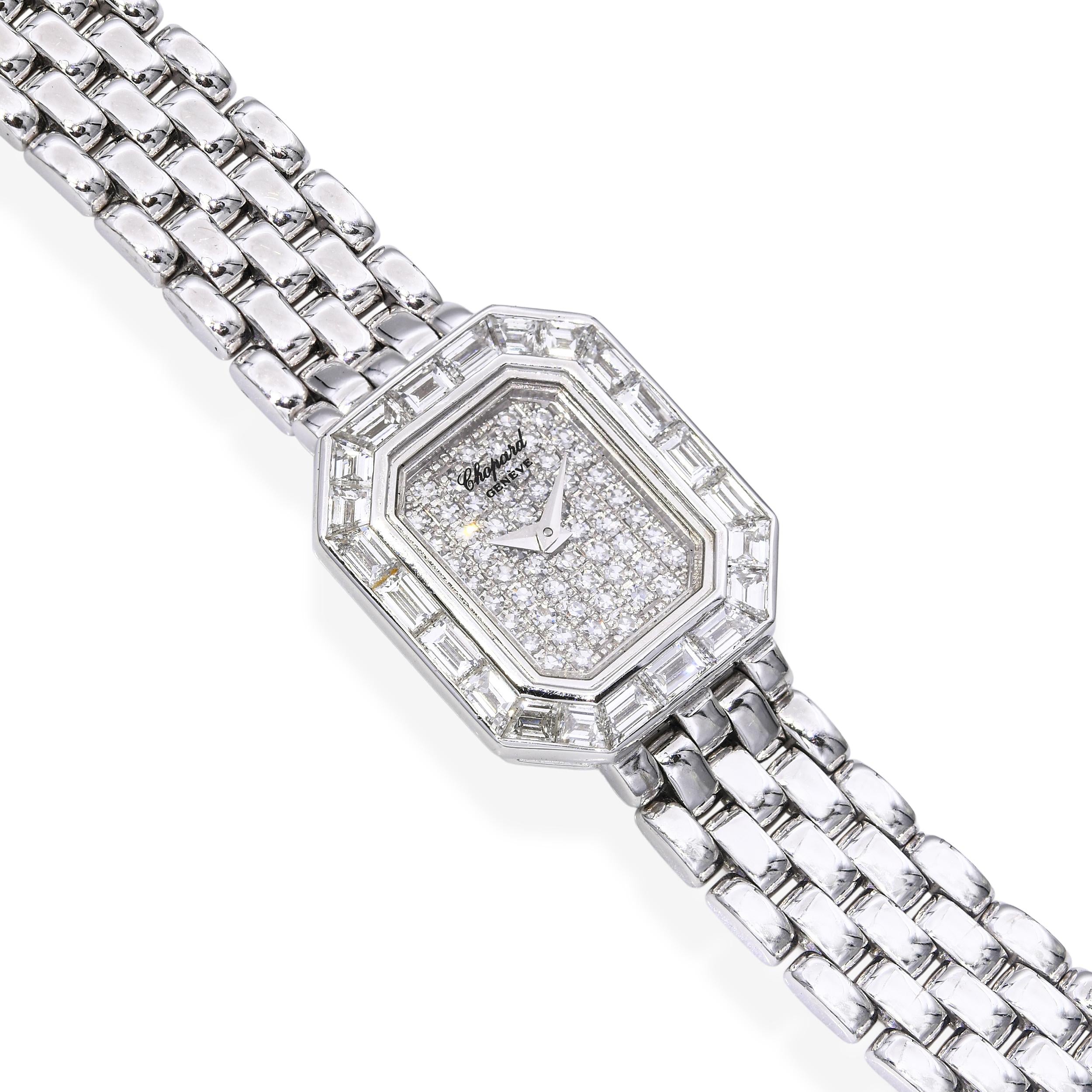 Chopard 18k White Gold Diamond Bezel and Dial Ladies Watch