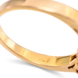 Vintage 18k Yellow Gold Sapphire and Diamond Halo Ring