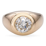 Vintage 14k Yellow Gold 2.12ct I-J Si2 Diamond Gypsy Set Ring