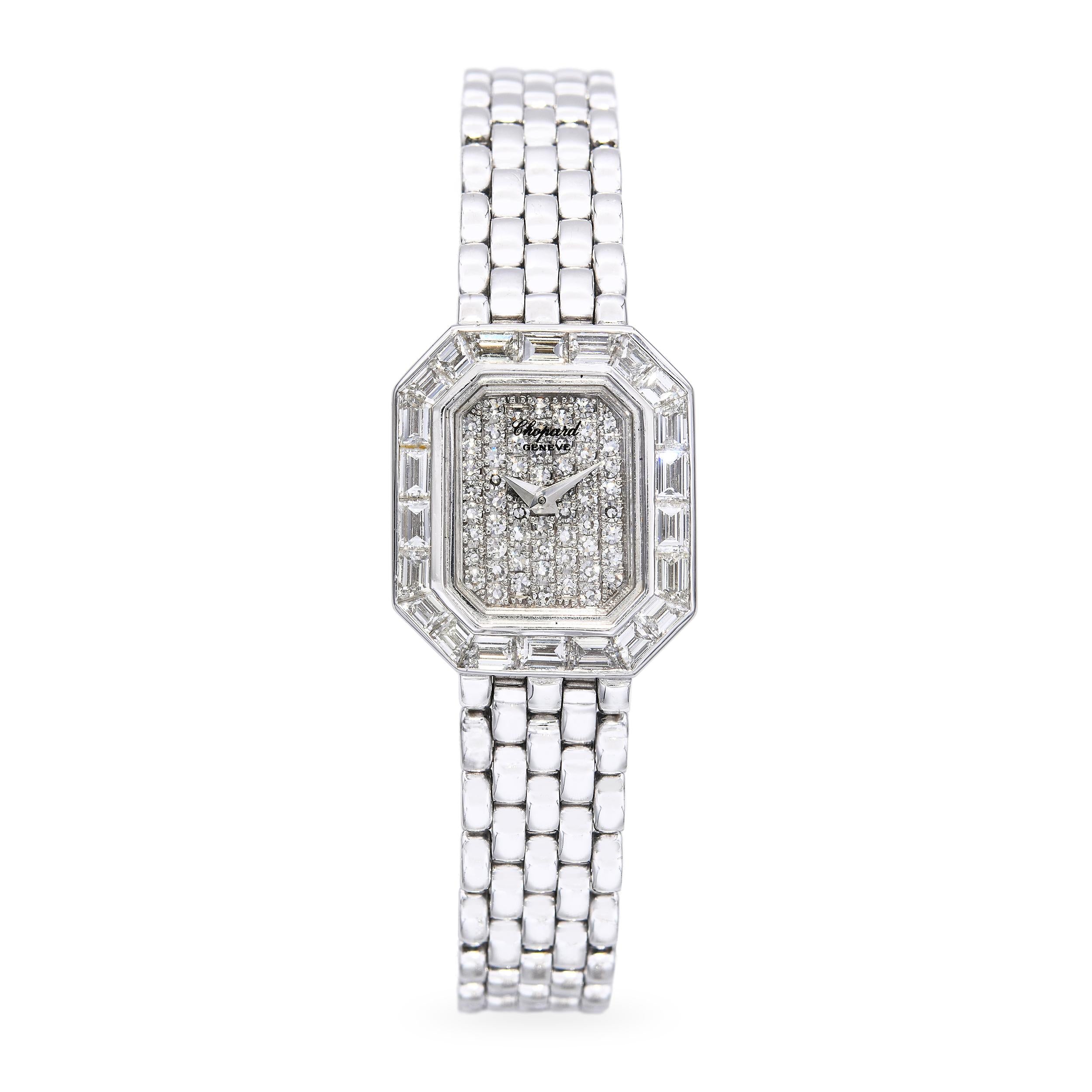 Chopard 18k White Gold Diamond Bezel and Dial Ladies Watch