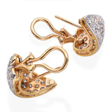 Vintage Yellow Gold 1.11tcw Diamond Earrings