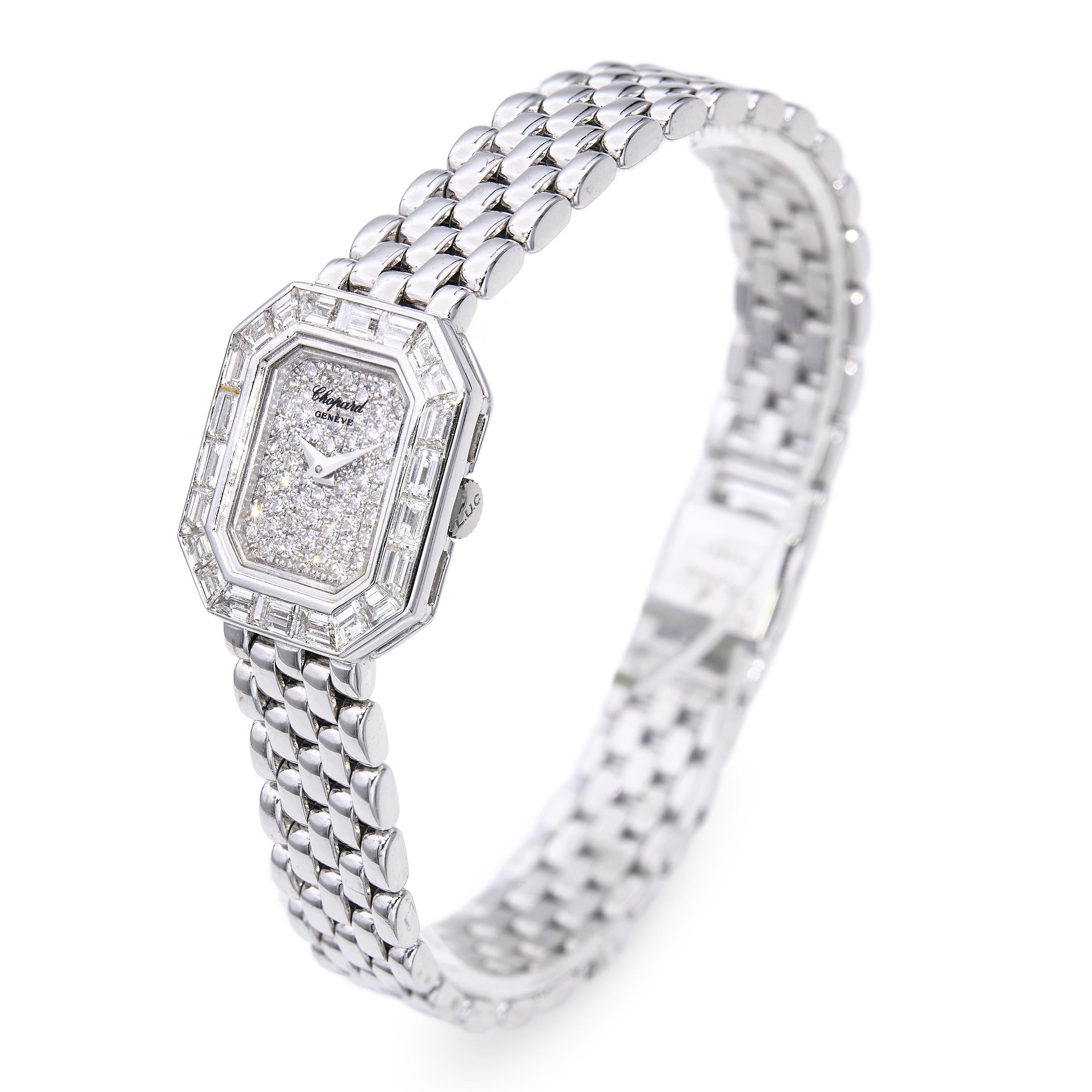Chopard 18k White Gold Diamond Bezel and Dial Ladies Watch