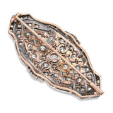 Antique Edwardian Silver-Topped Yellow Gold Old Cut Diamond Brooch