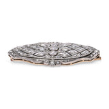 Antique Edwardian Silver-Topped Yellow Gold Old Cut Diamond Brooch