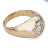 Vintage 14k Yellow Gold 2.12ct I-J Si2 Diamond Gypsy Set Ring