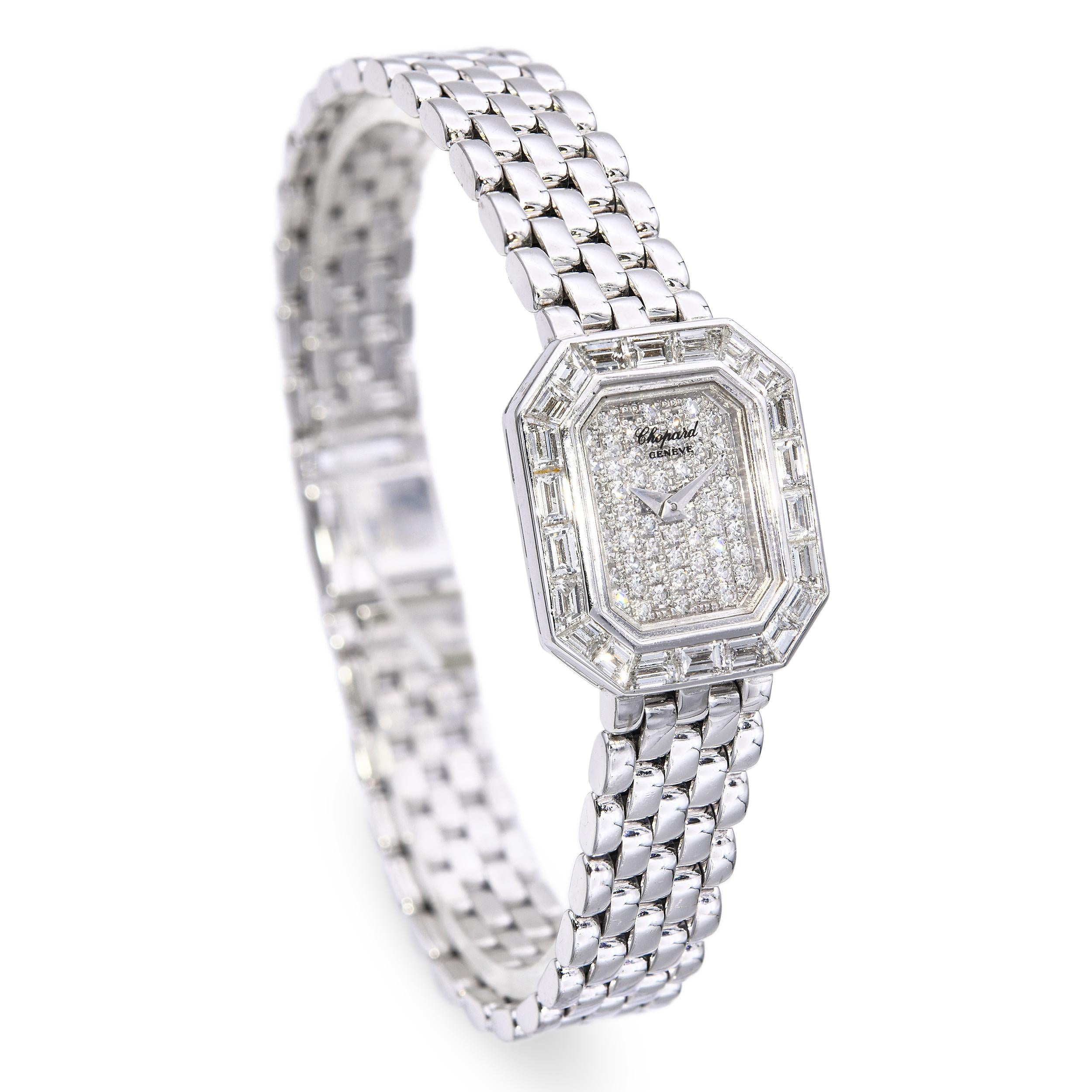 Chopard 18k White Gold Diamond Bezel and Dial Ladies Watch