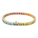 H. Stern 18k Yellow Gold Brazilian Rainbow Gemstone Bracelet