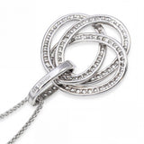 14k White Gold Diamond Eternity Pendant Necklace