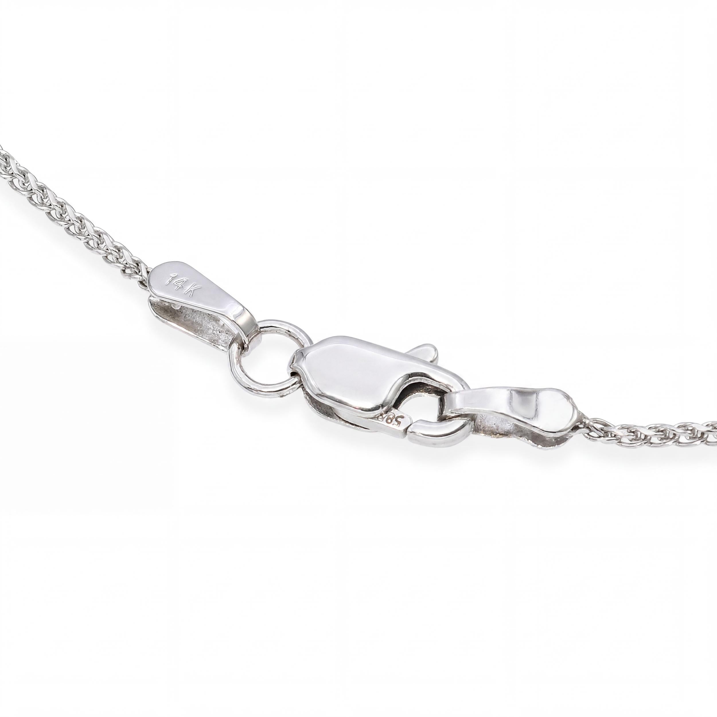14k White Gold Diamond Eternity Pendant Necklace