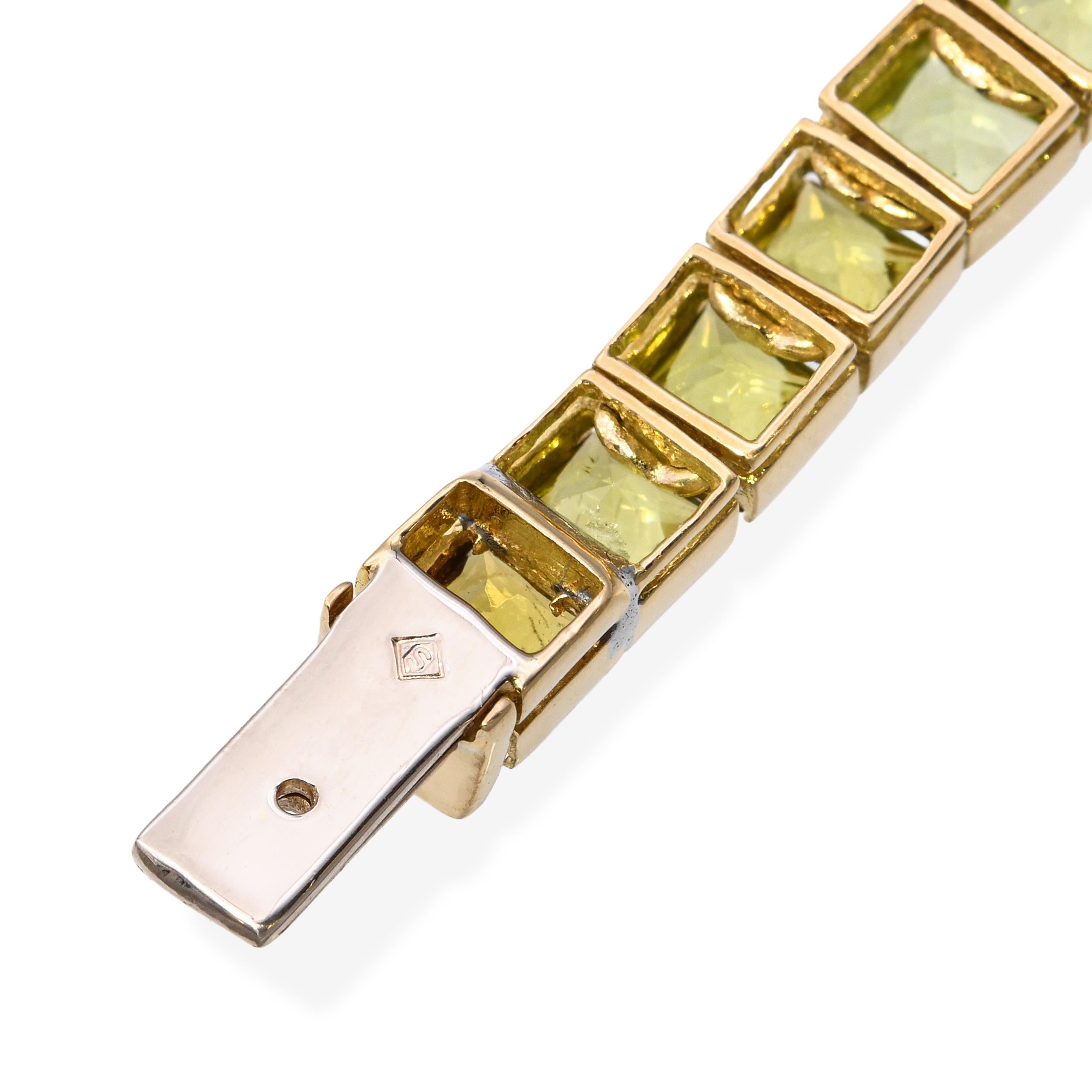 H. Stern 18k Yellow Gold Brazilian Rainbow Gemstone Bracelet