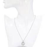 14k White Gold Diamond Eternity Pendant Necklace