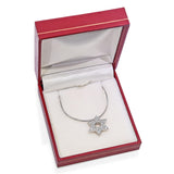 Platinum Diamond Star of David Pendant Necklace