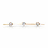 Antique 14k Yellow Gold Diamond 0.90tcw Old Mine Diamond Bar Brooch