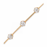 Antique 14k Yellow Gold Diamond 0.90tcw Old Mine Diamond Bar Brooch