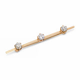 Antique 14k Yellow Gold Diamond 0.90tcw Old Mine Diamond Bar Brooch