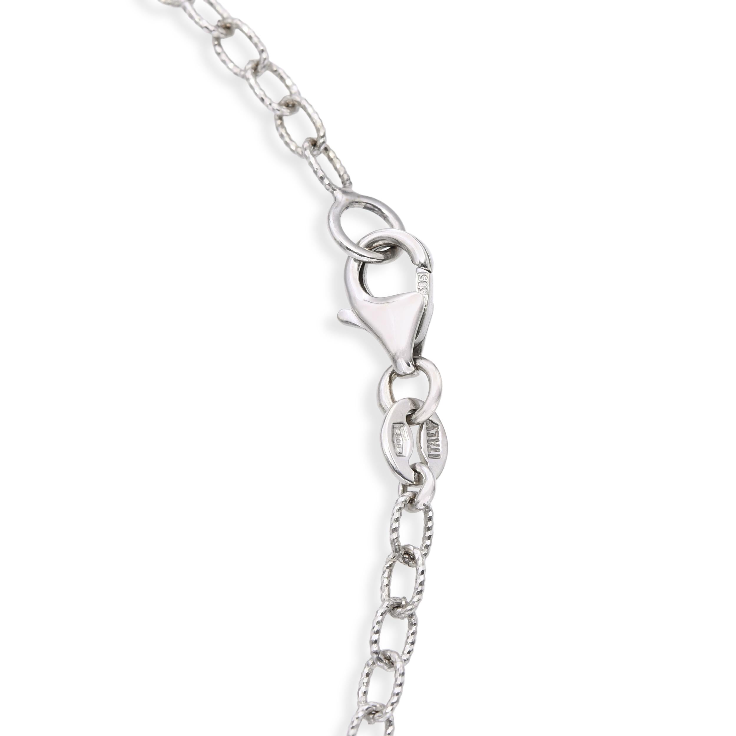 Vintage 14k White Gold South Sea Pearl Lavalier Necklace