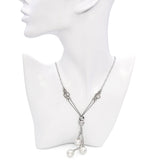 Vintage 14k White Gold South Sea Pearl Lavalier Necklace