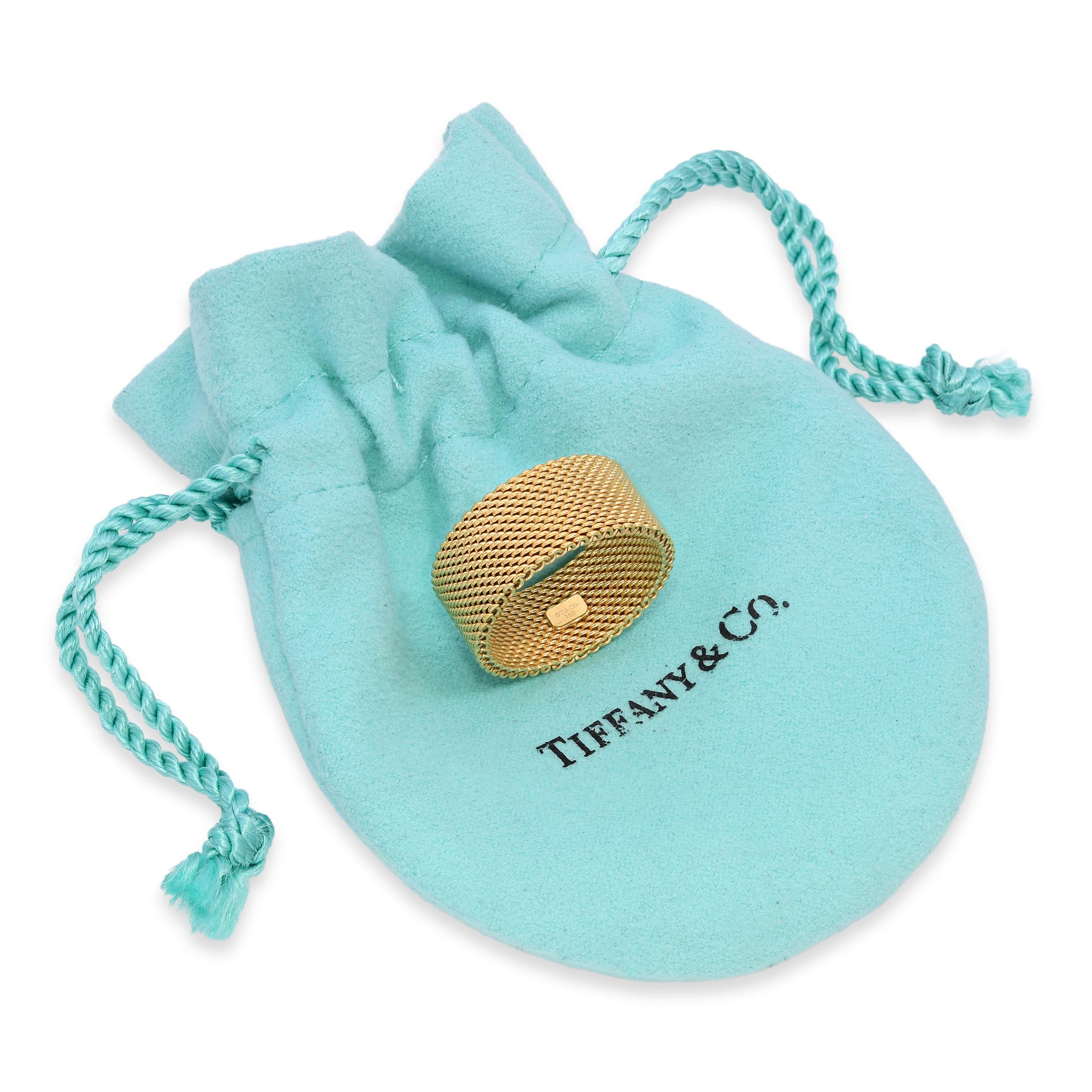 Tiffany & Co. 18k Yellow Gold Somerset Mesh Ring