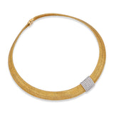 Roberto Coin 18k Two Tone Gold Appassionata Woven Collar Necklace