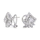 Vintage 14k White Gold 1.52tcw Diamond Motif Earrings