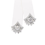 Vintage 14k White Gold 1.52tcw Diamond Motif Earrings