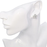 Vintage 14k White Gold 1.52tcw Diamond Motif Earrings