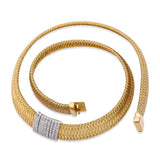 Roberto Coin 18k Two Tone Gold Appassionata Woven Collar Necklace