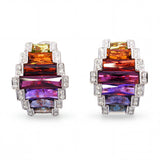 Bellarri 14k Yellow Gold Multi-Stone and Diamond Earrings