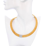 Roberto Coin 18k Two Tone Gold Appassionata Woven Collar Necklace