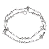 Platinum Ornate Link Chain Necklace