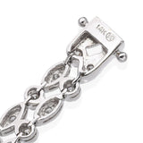 14k White Gold 1.25tcw Diamond Link Bracelet
