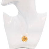 Antique Victorian 14k Yellow Gold Seed Pearl and Diamond Flower Brooch