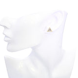 Vintage 14k Yellow Gold 1.62tcw Trillion Cut Diamond Stud Earrings