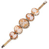 Antique Yellow Gold Proper Lady Shell Cameo Bracelet