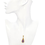 Vintage 14k Yellow Gold Foil Backed 3.90ct Amethyst Pendant