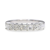 Rhapsody Platinum 1.05tcw G VS Princess Cut Diamond Half Band Ring