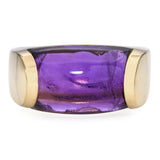 Bvlgari 18k Yellow Gold Amethyst Tronchetto Ring