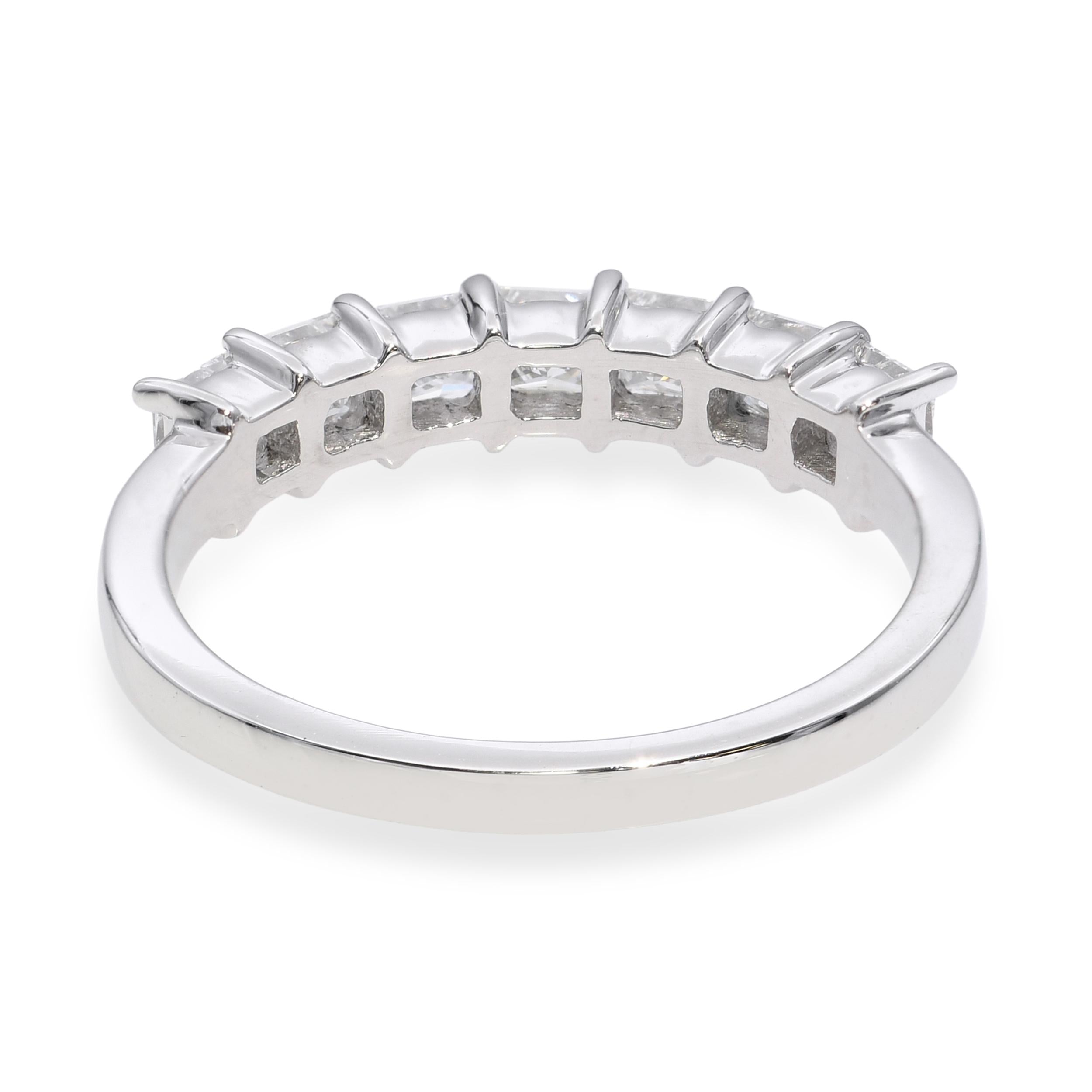 Rhapsody Platinum 1.05tcw G VS Princess Cut Diamond Half Band Ring
