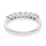 Rhapsody Platinum 1.05tcw G VS Princess Cut Diamond Half Band Ring