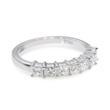 Rhapsody Platinum 1.05tcw G VS Princess Cut Diamond Half Band Ring