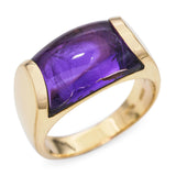 Bvlgari 18k Yellow Gold Amethyst Tronchetto Ring