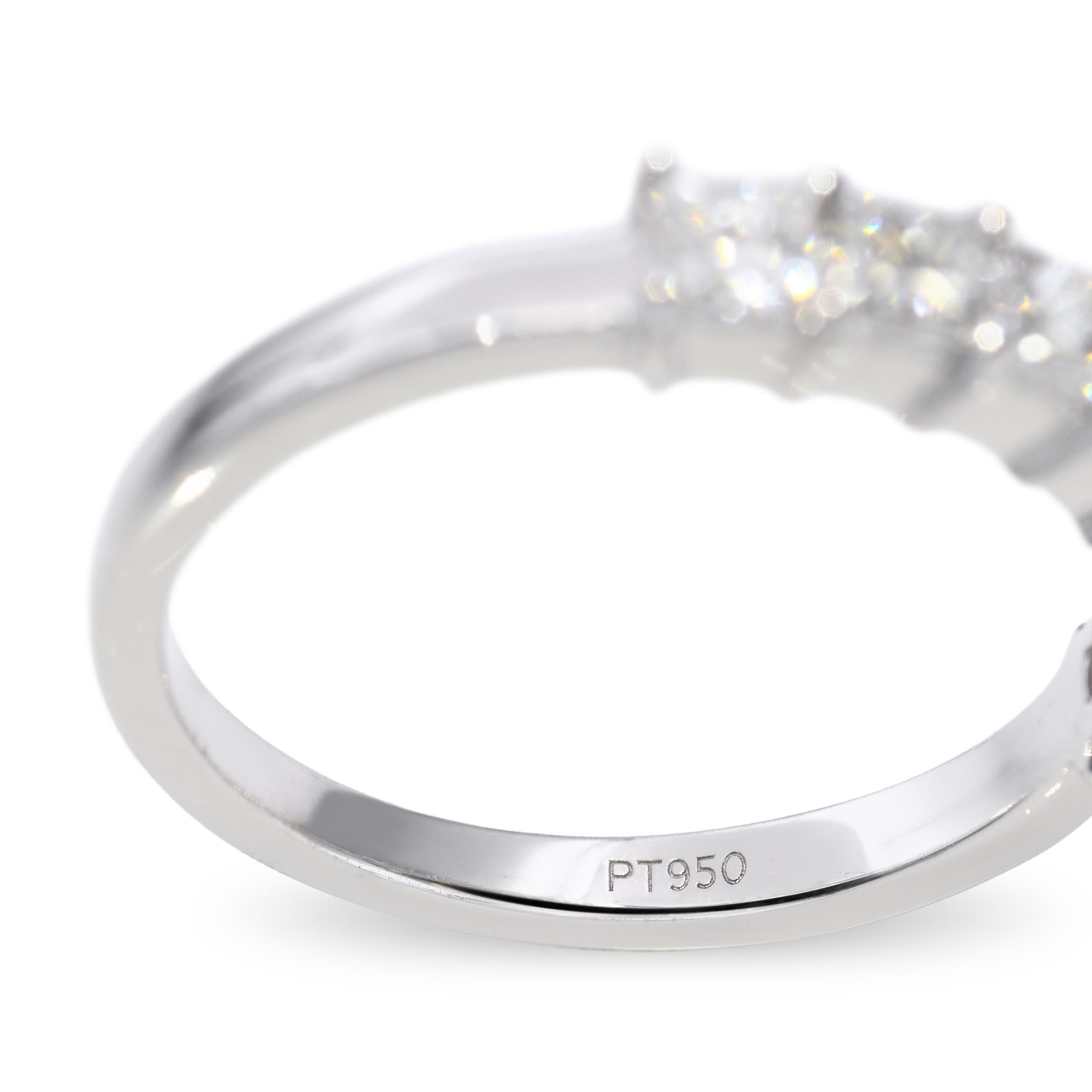 Rhapsody Platinum 1.05tcw G VS Princess Cut Diamond Half Band Ring