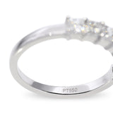 Rhapsody Platinum 1.05tcw G VS Princess Cut Diamond Half Band Ring