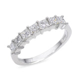 Rhapsody Platinum 1.05tcw G VS Princess Cut Diamond Half Band Ring