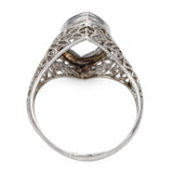 Antique 14k White Gold 1.90ct Aquamarine Ring