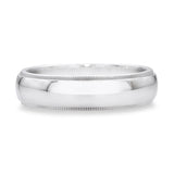 Tiffany and Co. Platinum Classic Milgrain Wedding Band Ring