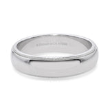 Tiffany and Co. Platinum Classic Milgrain Wedding Band Ring
